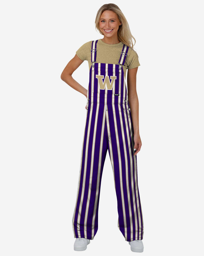 Washington Huskies Womens Sideline Spirit Bib Overalls FOCO XS - FOCO.com