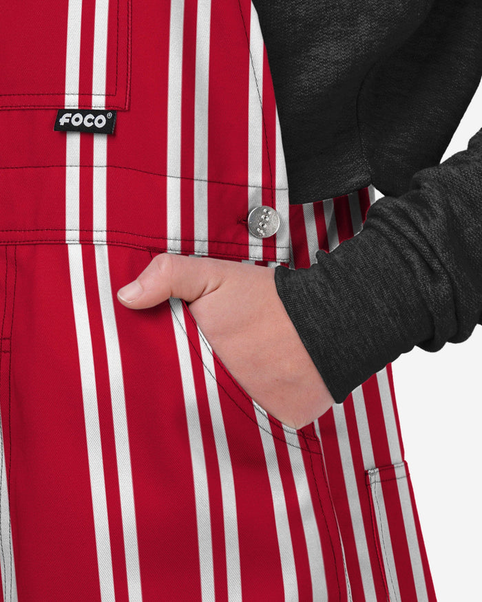 Wisconsin Badgers Womens Sideline Spirit Bib Overalls FOCO XS - FOCO.com