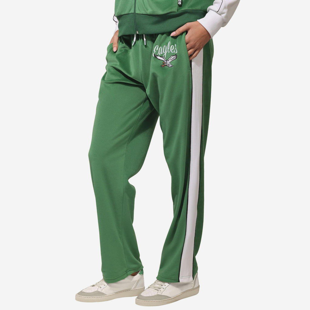 Philadelphia Eagles Womens Kelly Green Two Tone Velour Pants FOCO S - FOCO.com