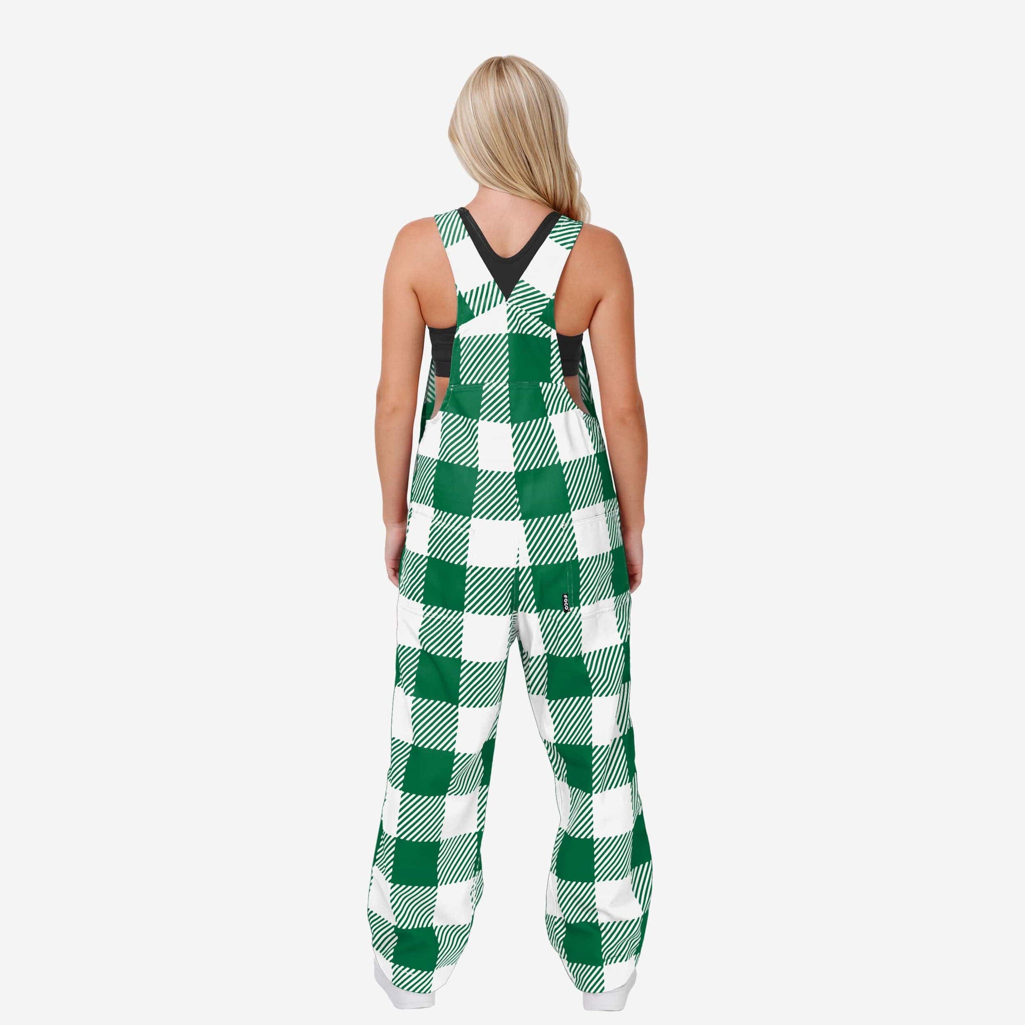 Philadelphia Eagles Kelly Green Womens Plaid Bib Overalls, Size: XS Philadelphia Eagles Kelly Green Womens Plaid Bib Overalls, Size: XS