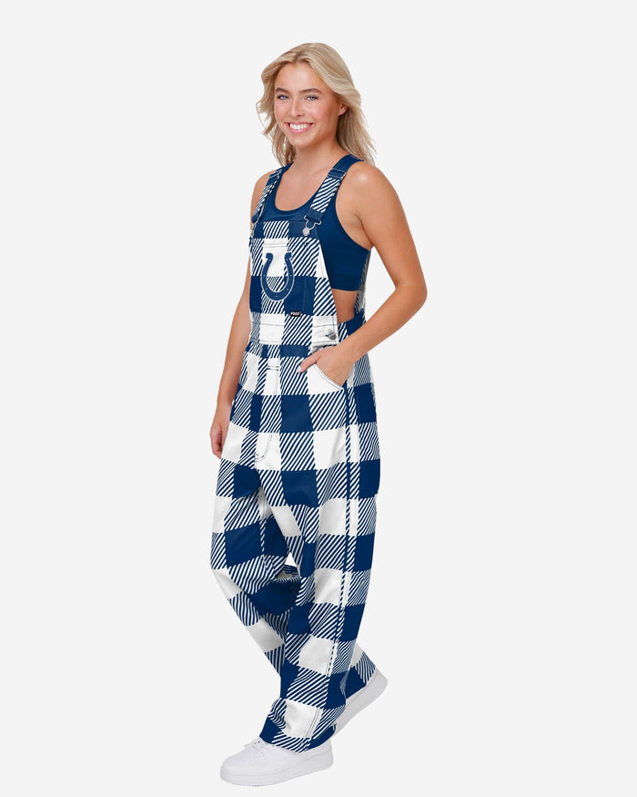 Indianapolis Colts Womens Plaid Bib Overalls FOCO Indianapolis Colts Womens Plaid Bib Overalls FOCO