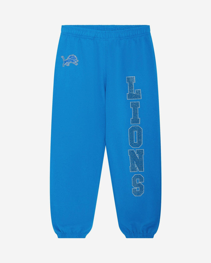 Detroit Lions Womens Big Wordmark Rhinestone Sweatpants FOCO S - FOCO.com