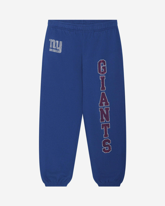 New York Giants Womens Big Wordmark Rhinestone Sweatpants FOCO S - FOCO.com