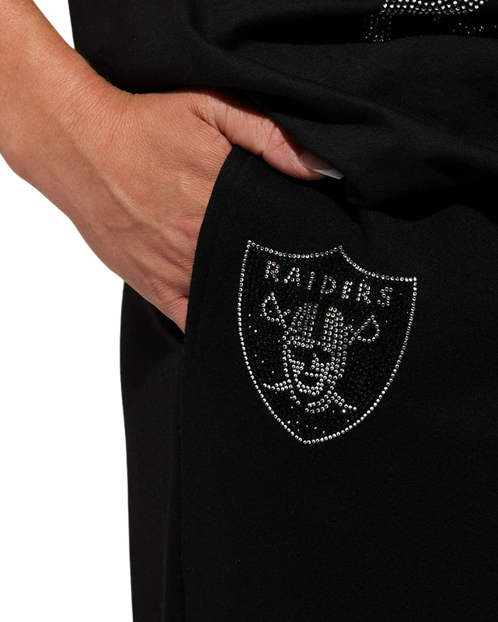 Las Vegas Raiders Womens Big Wordmark Rhinestone Sweatpants FOCO S - FOCO.com