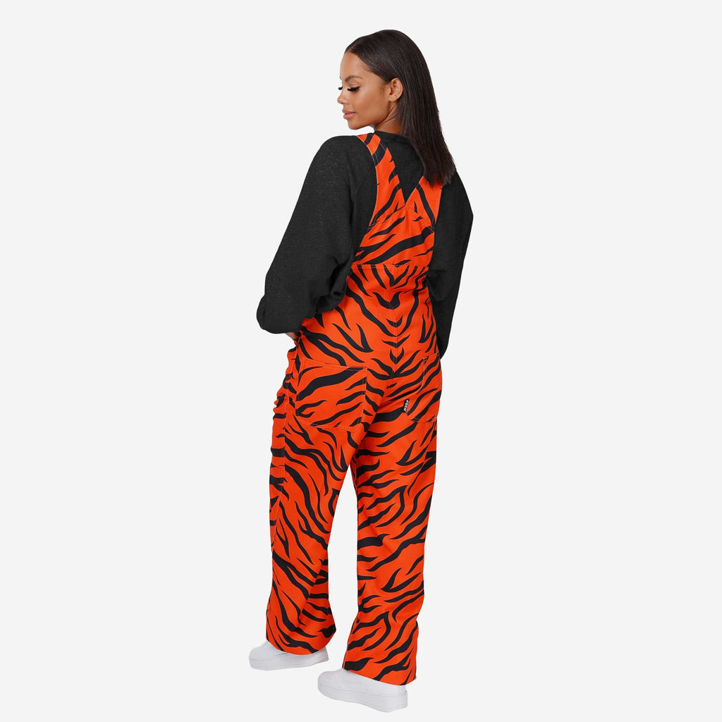 Cincinnati Bengals Womens Tiger Stripe Thematic Bib Overalls FOCO