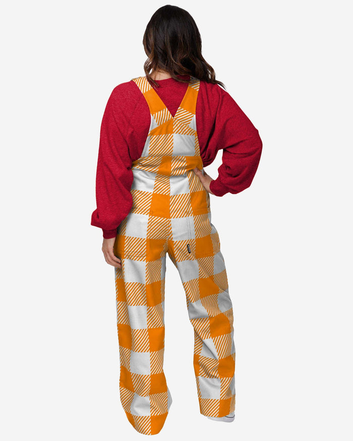 Tampa Bay Buccaneers Womens Creamsicle Plaid Thematic Bib Overalls FOCO - FOCO.com