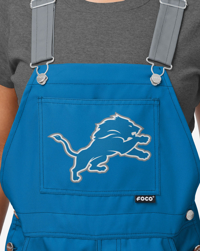 Detroit Lions Womens Team Stripe Bib Overalls FOCO - FOCO.com