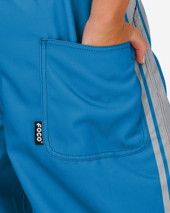 Detroit Lions Womens Team Stripe Bib Overalls FOCO - FOCO.com