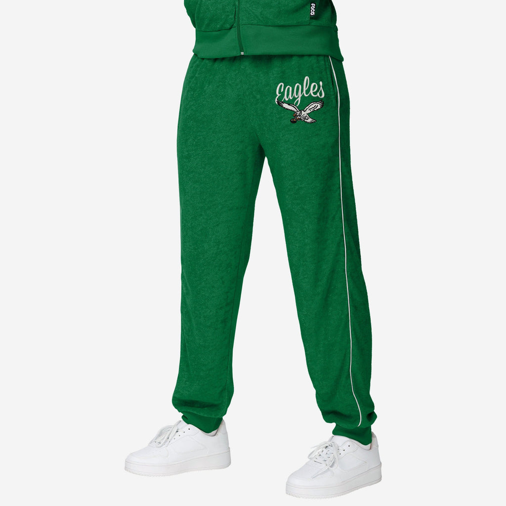 Philadelphia Eagles Kelly Green Womens Terry Knit Joggers FOCO S - FOCO.com