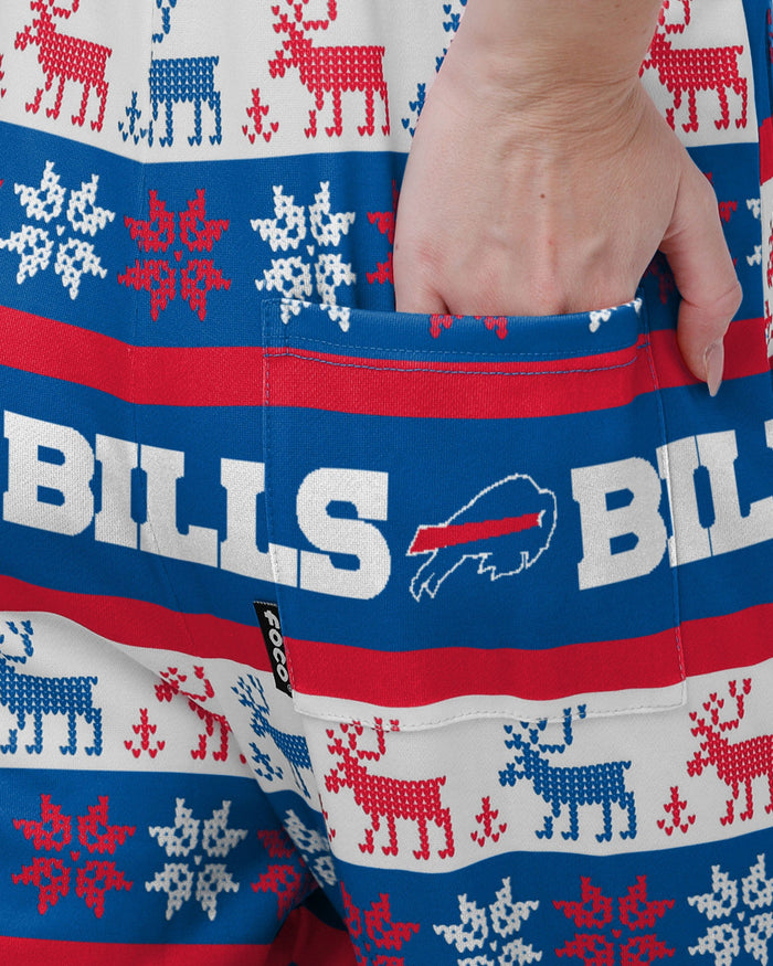 Buffalo Bills Womens Ugly Home Gating Bib Overalls FOCO - FOCO.com