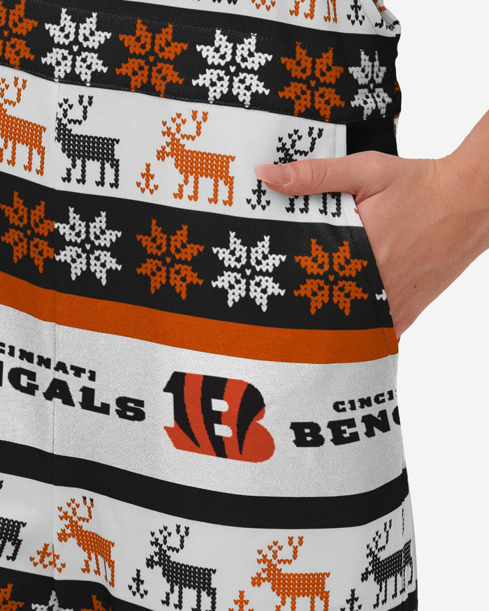 Cincinnati Bengals Womens Ugly Home Gating Bib Overalls FOCO - FOCO.com