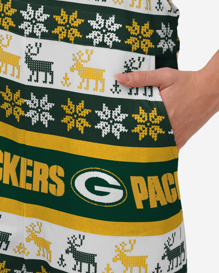 Green Bay Packers Womens Ugly Home Gating Bib Overalls FOCO - FOCO.com