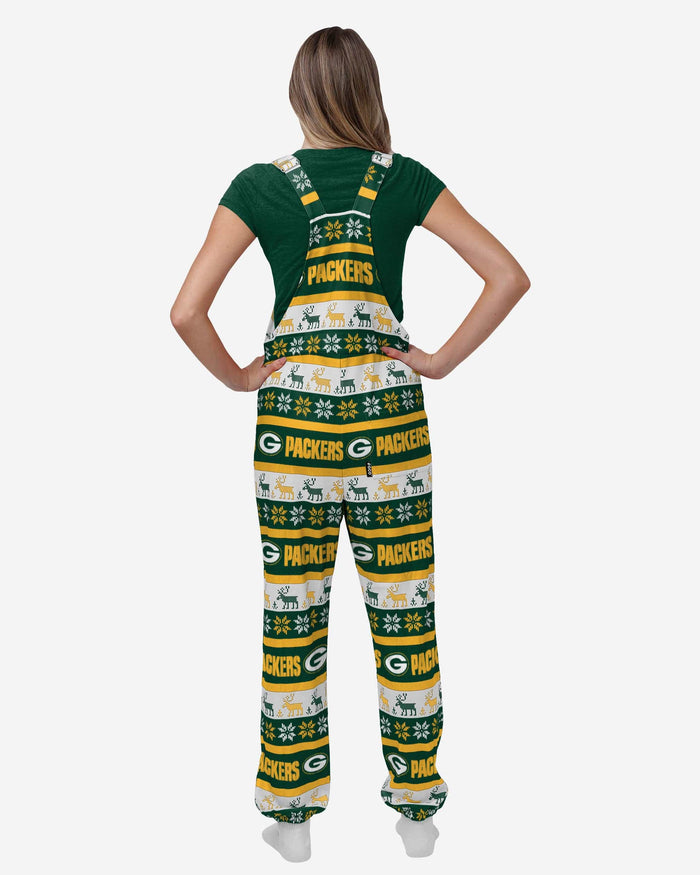 Green Bay Packers Womens Ugly Home Gating Bib Overalls FOCO - FOCO.com