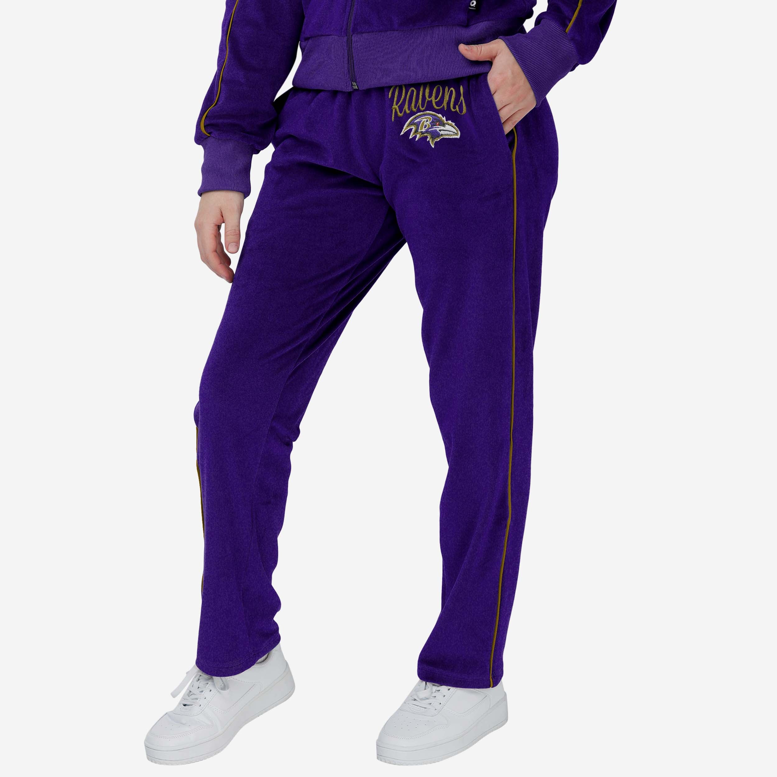 Baltimore Ravens Womens Velour Pants FOCO