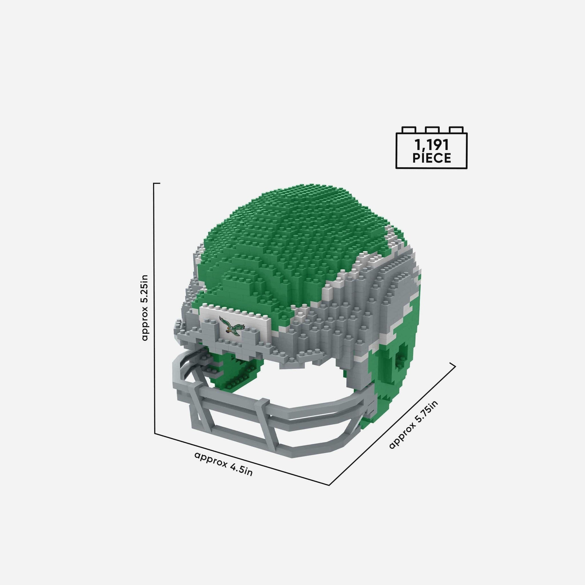 foco brxlz football helmet piece placement Philadelphia Eagles BRXLZ Kelly Green Helmet FOCO
