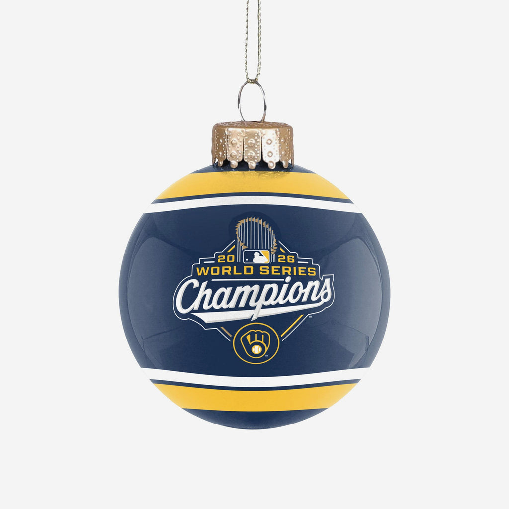 Milwaukee Brewers 2026 World Series Champions Glass Ball Ornament FOCO - FOCO.com