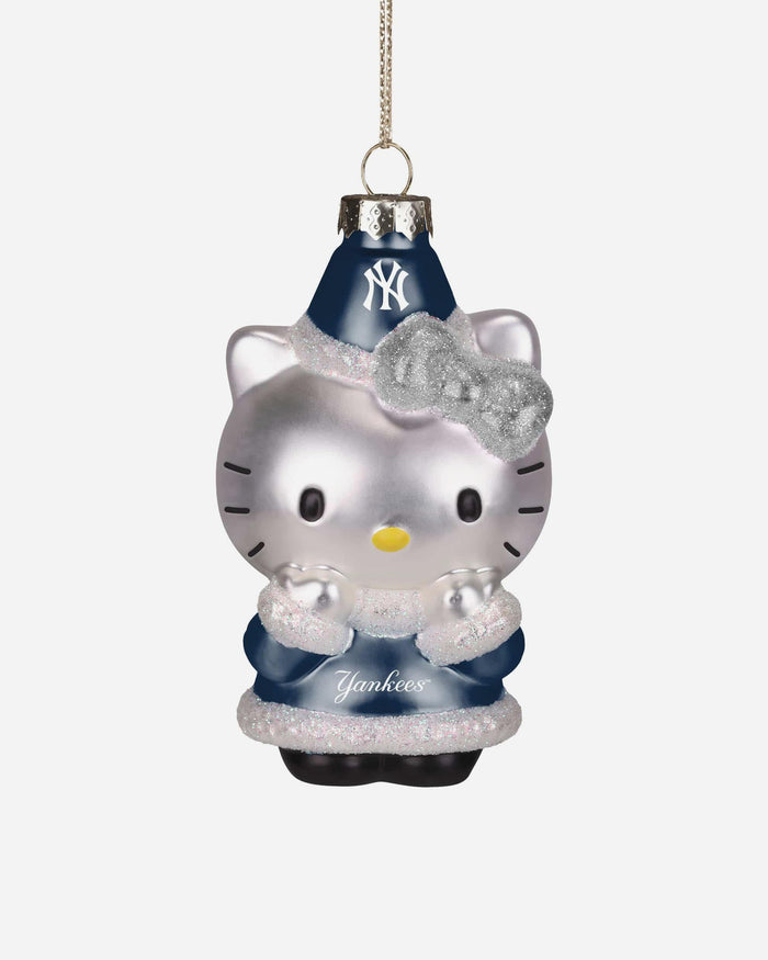 New York Yankees Hello Kitty® Glitter Ornament FOCO - FOCO.com