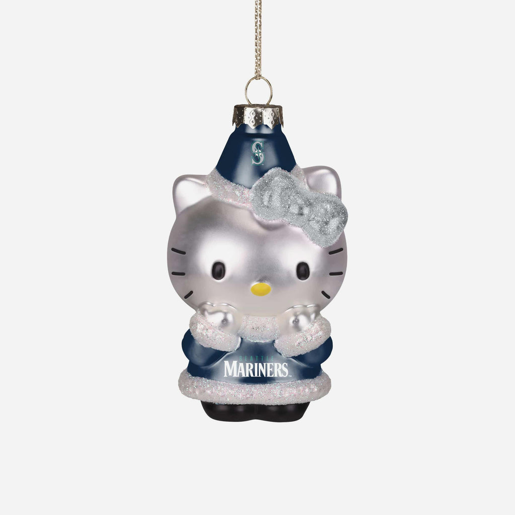 Seattle Mariners Hello Kitty® Glitter Ornament FOCO - FOCO.com