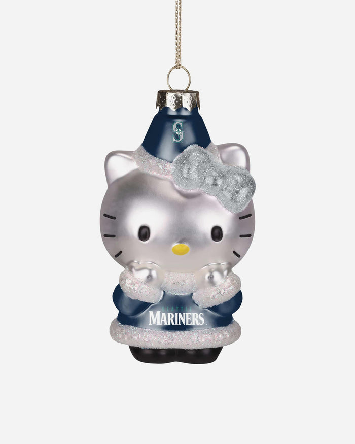 Seattle Mariners Hello Kitty® Glitter Ornament FOCO - FOCO.com