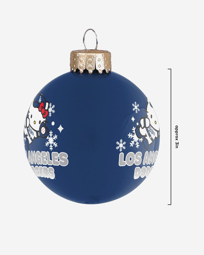 Los Angeles Dodgers Hello Kitty® Glass Ball Ornament FOCO - FOCO.com