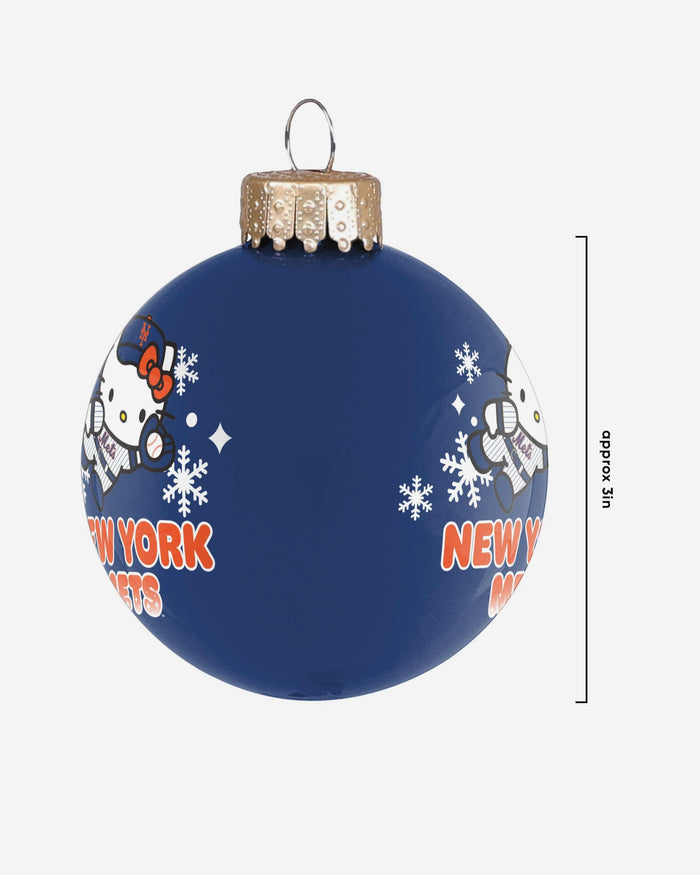 New York Mets Hello Kitty® Glass Ball Ornament FOCO - FOCO.com