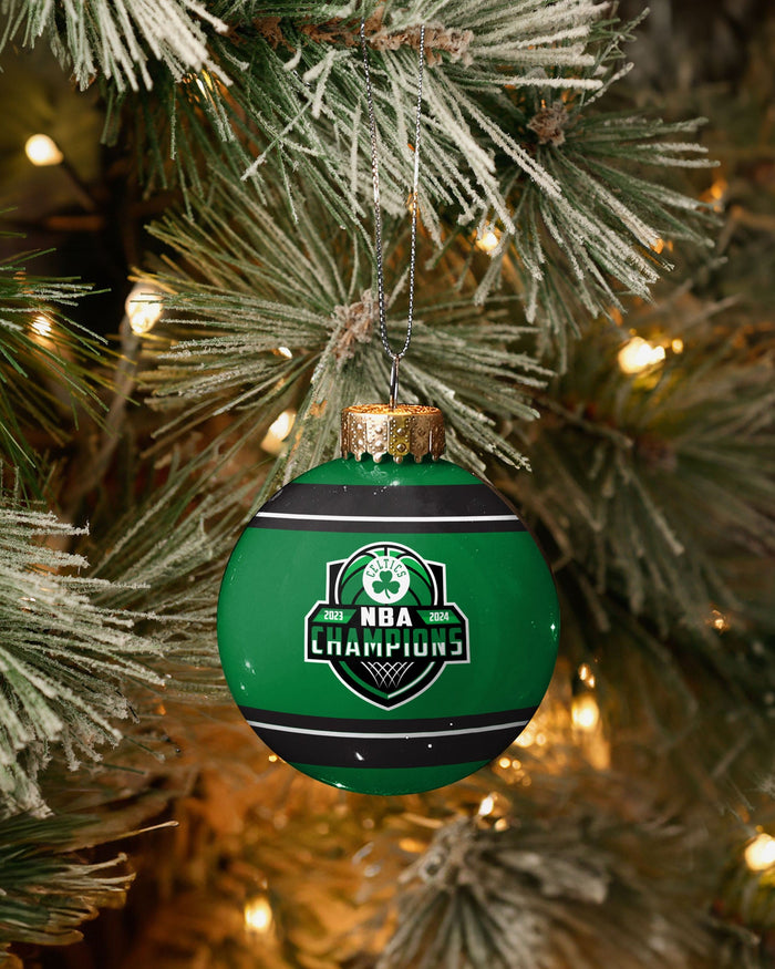 Boston Celtics 2024 NBA Champions Glass Ball Ornament FOCO - FOCO.com