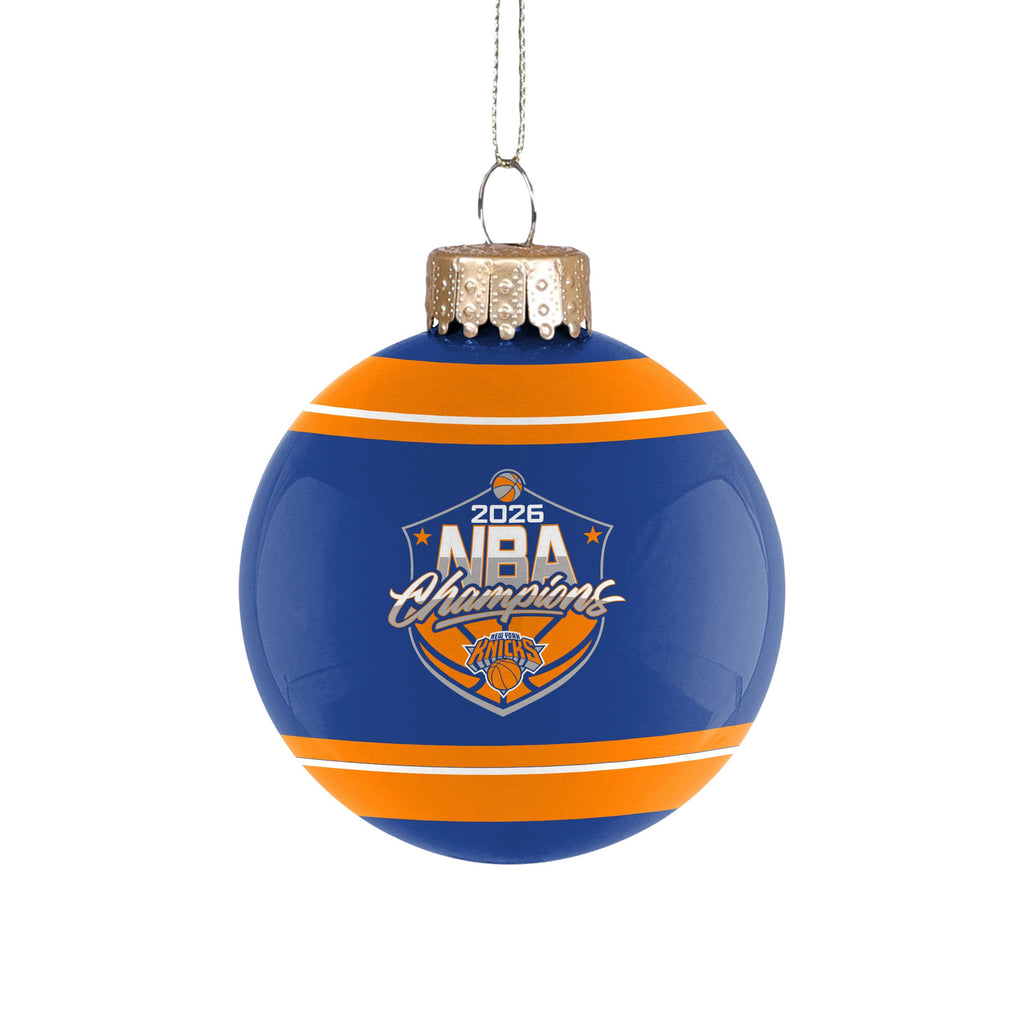New York Knicks 2026 NBA Champions Glass Ball Ornament FOCO - FOCO.com