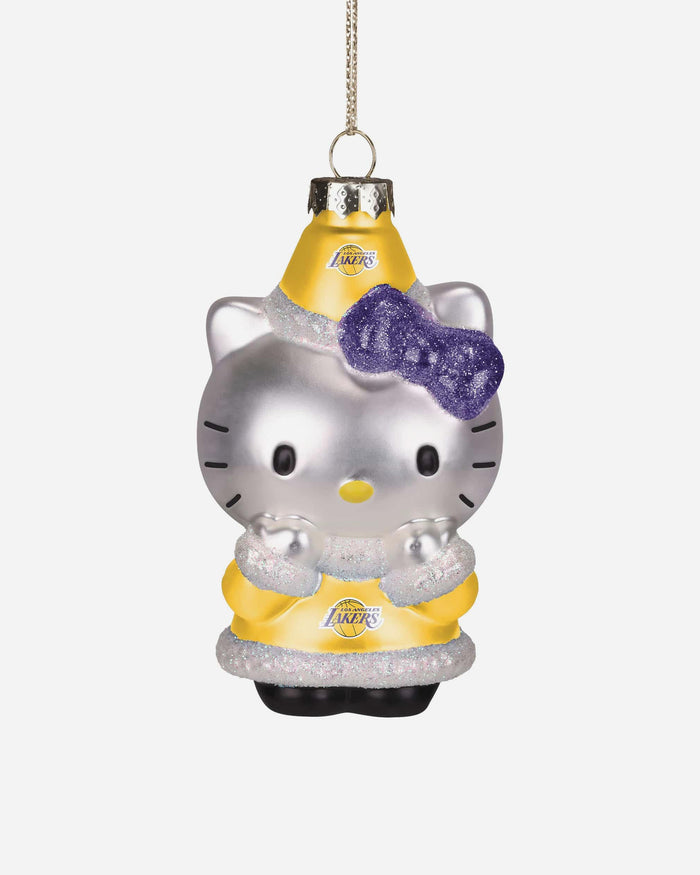 Los Angeles Lakers Hello Kitty® Glitter Ornament FOCO - FOCO.com