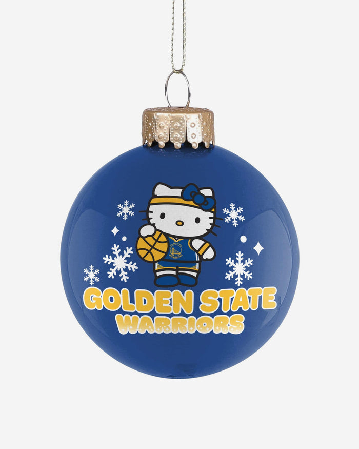 Golden State Warriors Hello Kitty® Glass Ball Ornament FOCO - FOCO.com