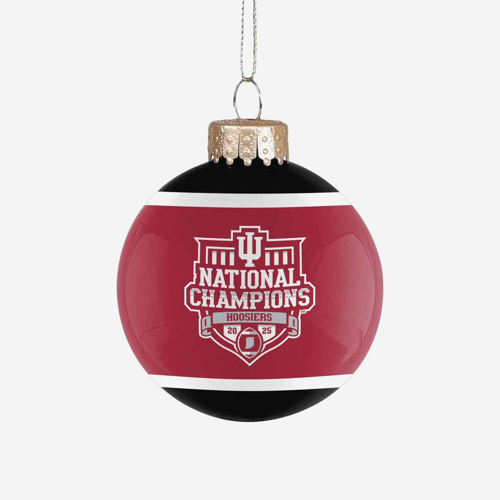Indiana Hoosiers 2025 Football National Champions Glass Ball Ornament FOCO - FOCO.com