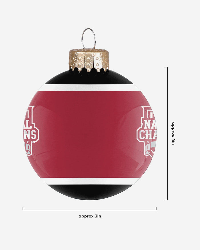 Indiana Hoosiers 2025 Football National Champions Glass Ball Ornament FOCO - FOCO.com