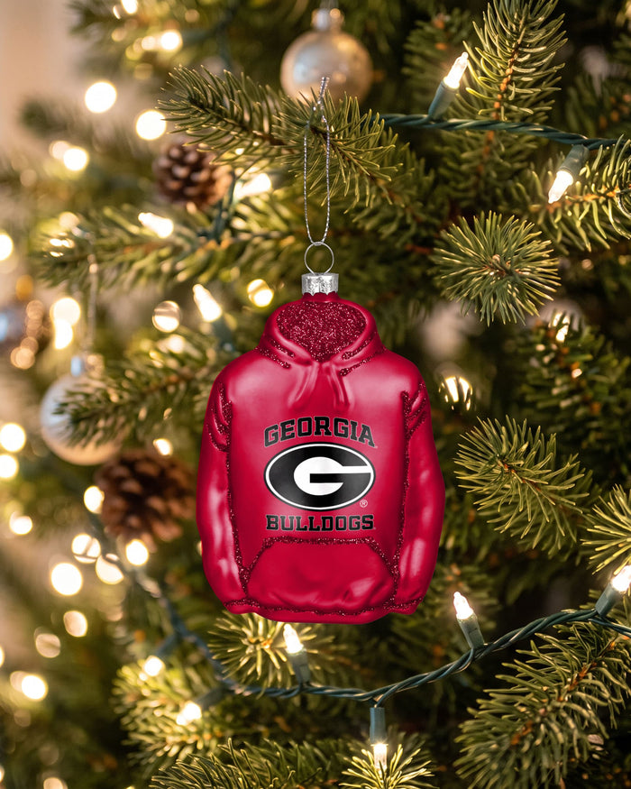 Georgia Bulldogs Glitter Hoodie Ornament FOCO - FOCO.com