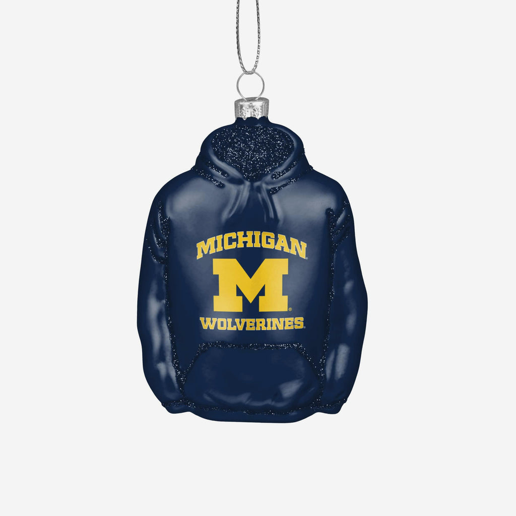 Michigan Wolverines Glitter Hoodie Ornament FOCO - FOCO.com