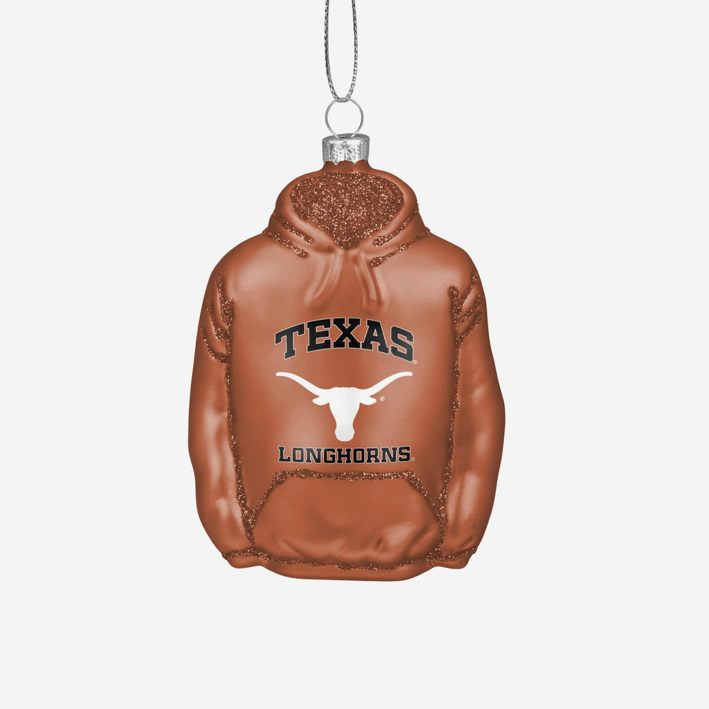 Texas Longhorns Glitter Hoodie Ornament FOCO - FOCO.com