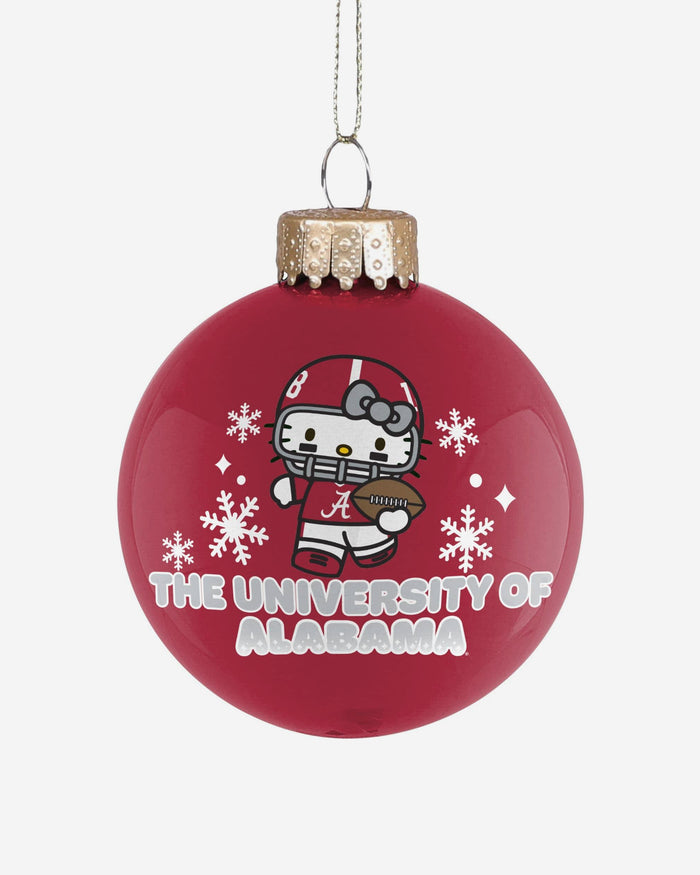 Alabama Crimson Tide Hello Kitty® Glass Ball Ornament FOCO - FOCO.com