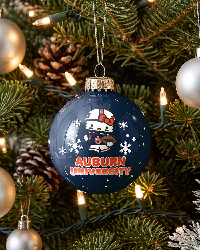 Auburn Tigers Hello Kitty® Glass Ball Ornament FOCO - FOCO.com