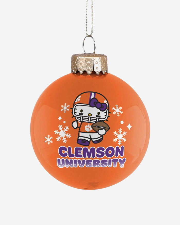 Clemson Tigers Hello Kitty® Glass Ball Ornament FOCO - FOCO.com