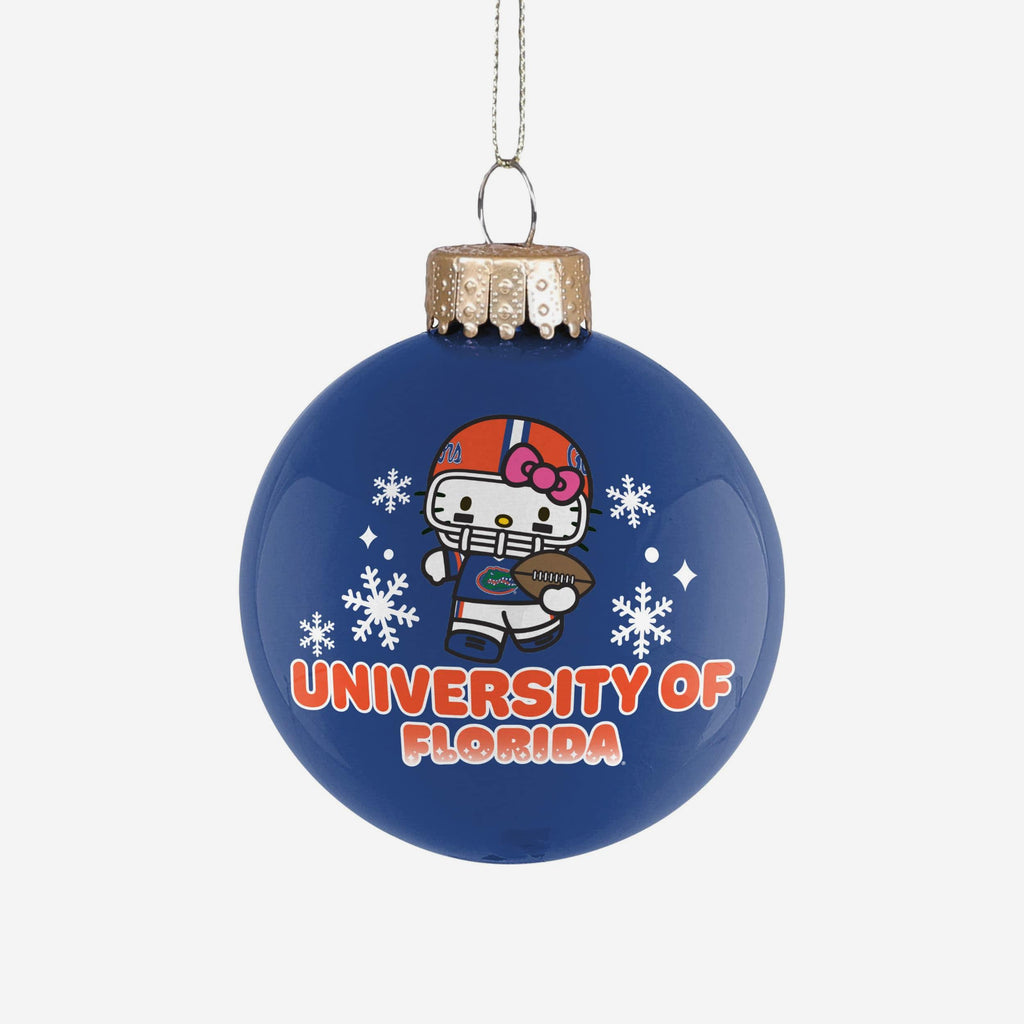 Florida Gators Hello Kitty® Glass Ball Ornament FOCO - FOCO.com