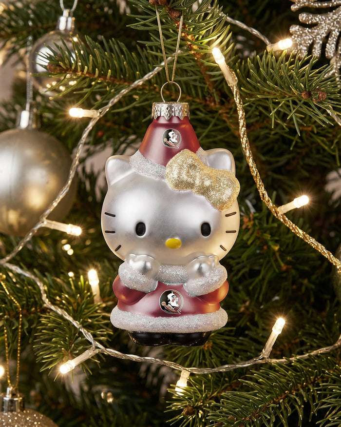 Florida State Seminoles Hello Kitty® Glitter Ornament FOCO - FOCO.com
