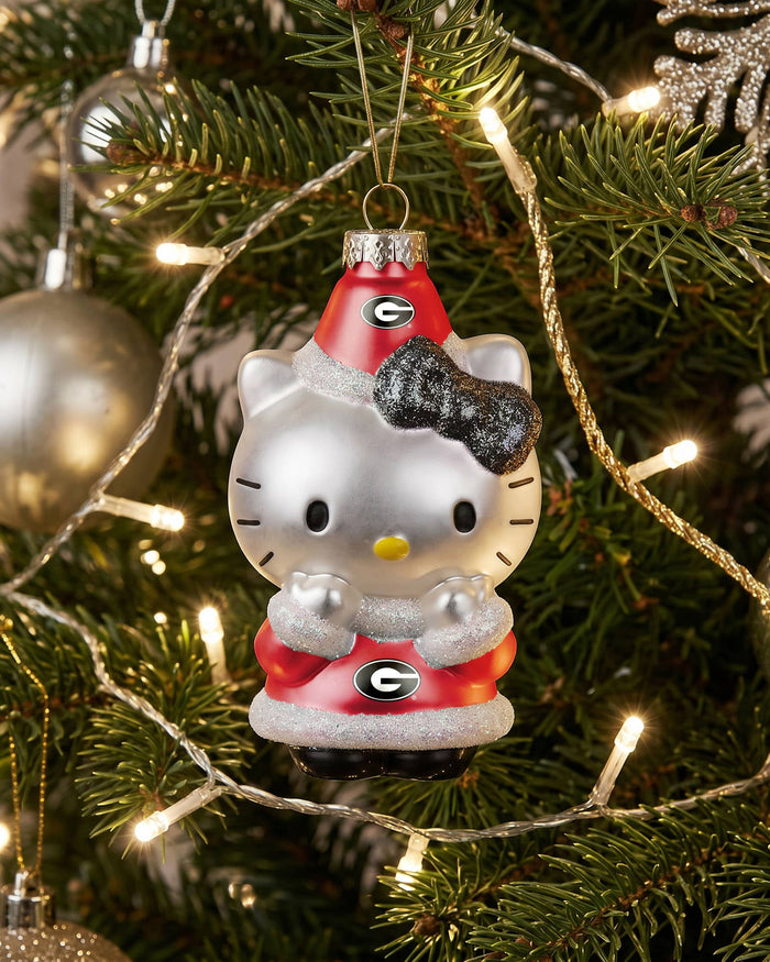 Georgia Bulldogs Hello Kitty® Glitter Ornament FOCO - FOCO.com