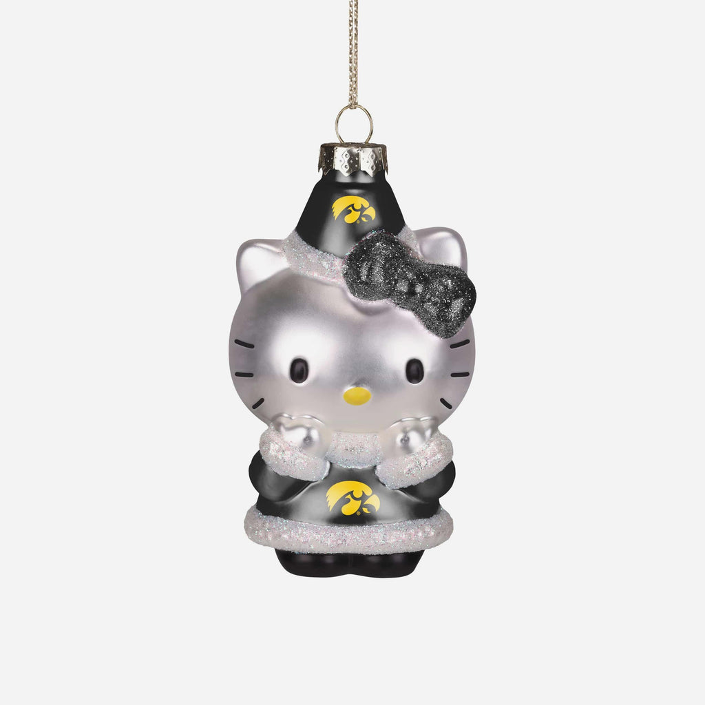 Iowa Hawkeyes Hello Kitty® Glitter Ornament FOCO - FOCO.com