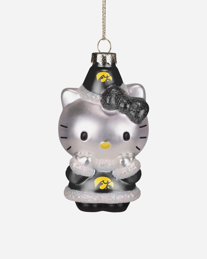Iowa Hawkeyes Hello Kitty® Glitter Ornament FOCO - FOCO.com