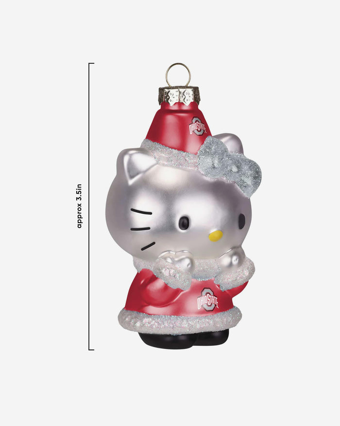 Ohio State Buckeyes Hello Kitty® Glitter Ornament FOCO - FOCO.com