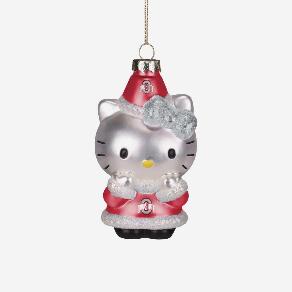 Ohio State Buckeyes Hello Kitty® Glitter Ornament FOCO - FOCO.com