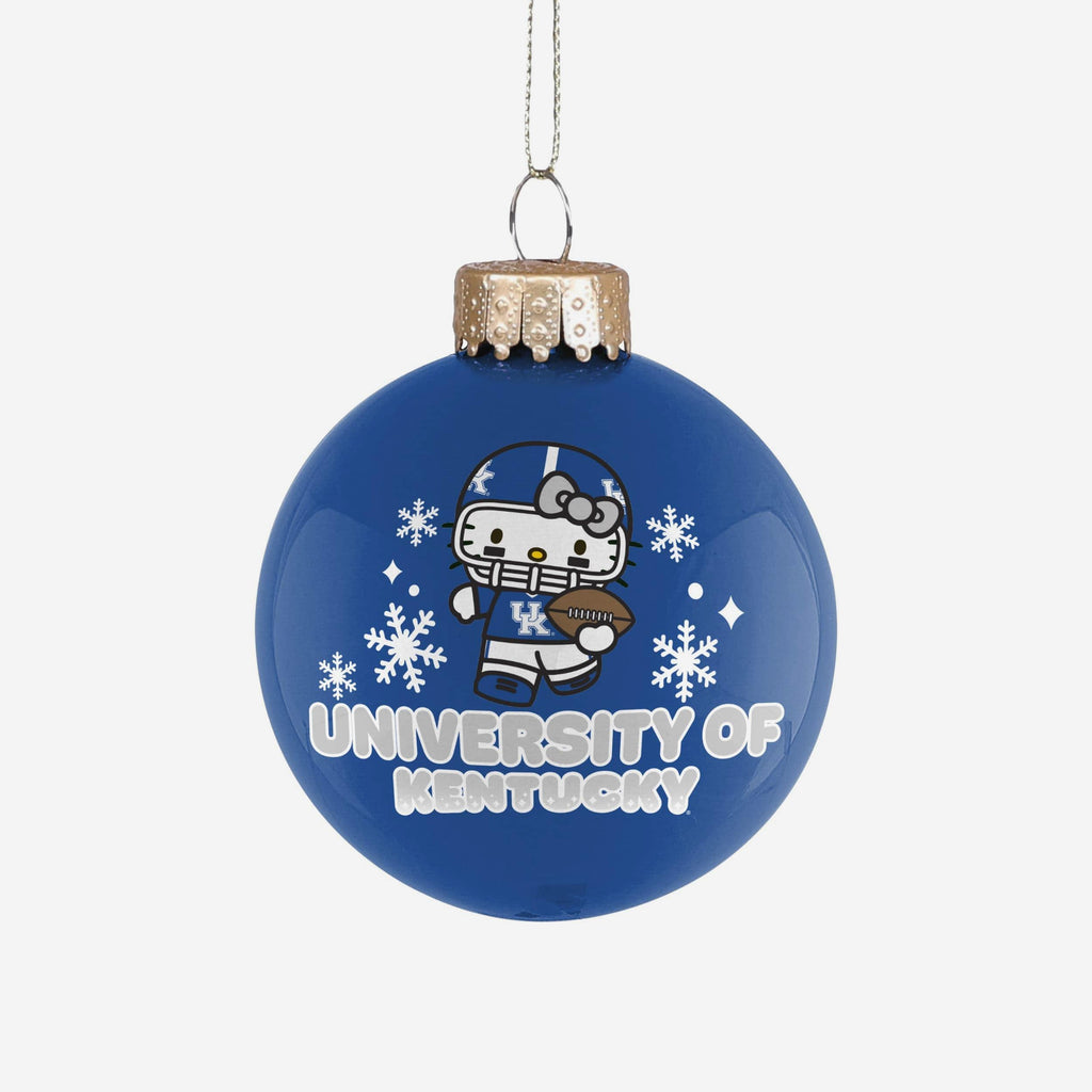 Kentucky Wildcats Hello Kitty® Glass Ball Ornament FOCO - FOCO.com