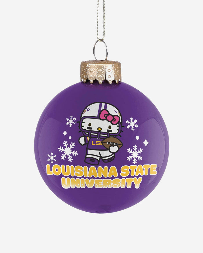 LSU Tigers Hello Kitty® Glass Ball Ornament FOCO - FOCO.com