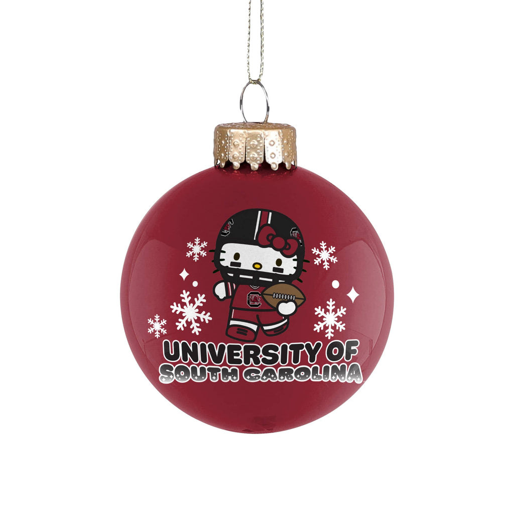 South Carolina Gamecocks Hello Kitty® Glass Ball Ornament