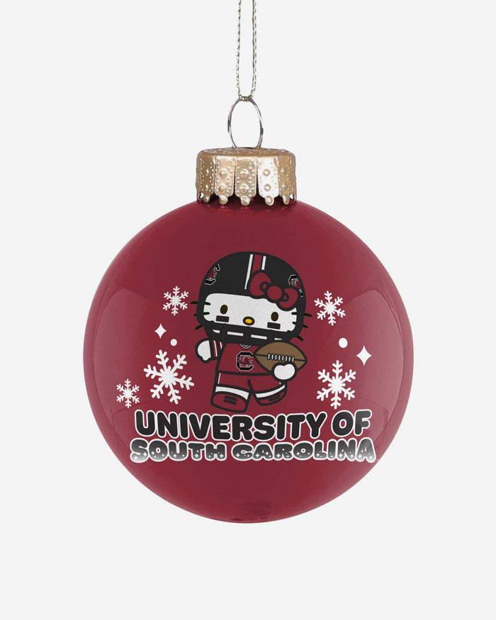 South Carolina Gamecocks Hello Kitty® Glass Ball Ornament