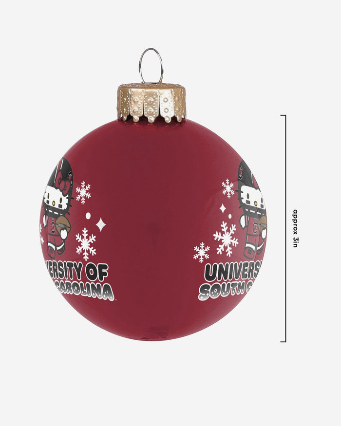 South Carolina Gamecocks Hello Kitty® Glass Ball Ornament