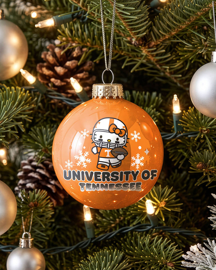 Tennessee Volunteers Hello Kitty® Glass Ball Ornament FOCO - FOCO.com